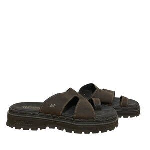 Y2K 90’s Vintage Skechers Jammers Chunky Brown Leather Sandals Women's Sz 9